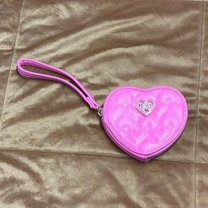 Juicy Couture Pink Quilted Heart Wristlet